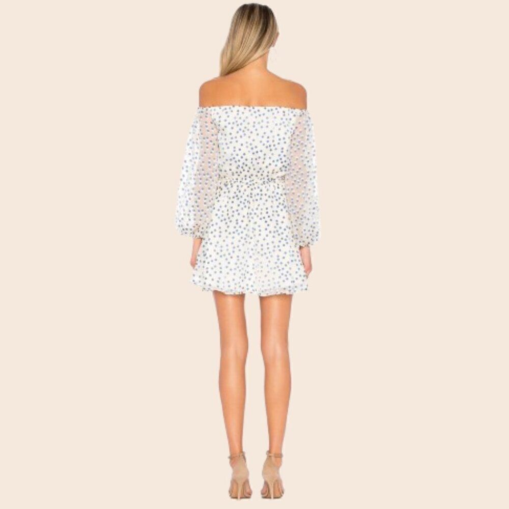 Lovers + Friends World Traveler Mini Dress Size XS in Speckled Ocean - Picture 3 of 16